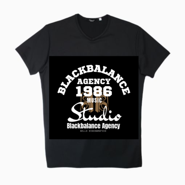 Camiseta negra 1986 Blackbalance Agency Talla M-unisex